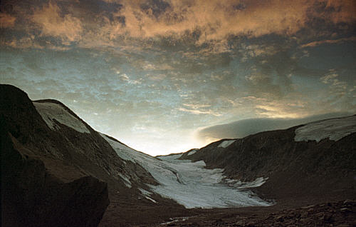 Der nördliche der beiden Gletscher 
					am Bogvatnet